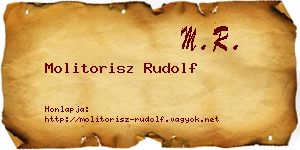 Molitorisz Rudolf névjegykártya